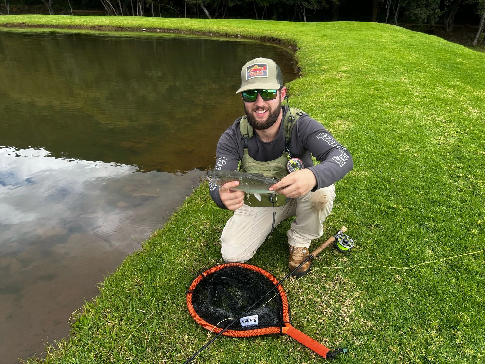 Rainbow trout fly fishing at Valley of the Rainbow Dullstroom