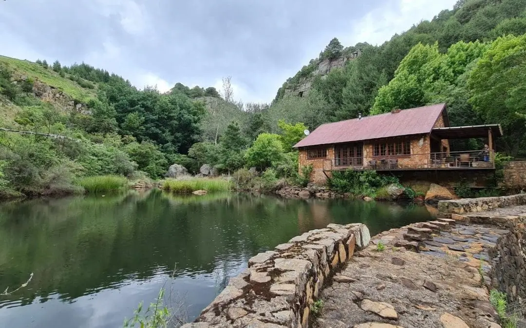 Walkersons Estate trout dam with surrounding hills