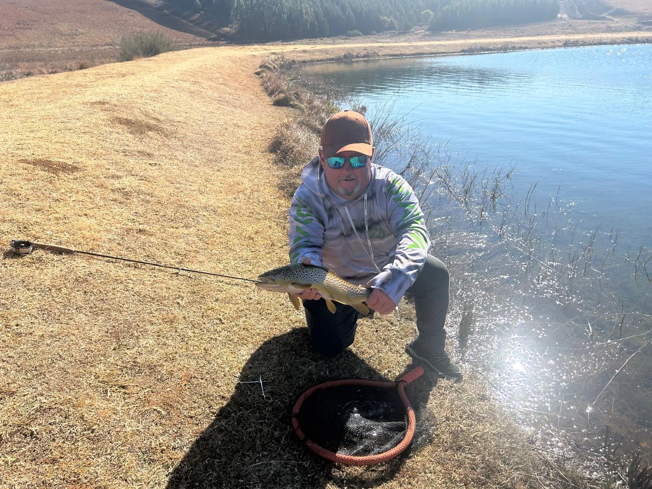 Client with trout from a guided Laverpa session