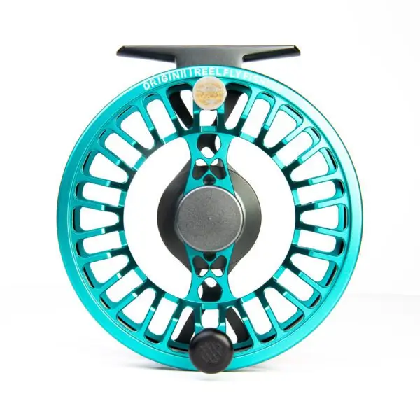 ORIGIN II reel teal front view